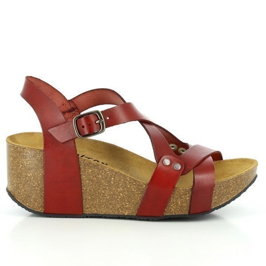 Ladies Plakton Mid Heels | Plakton 275311 Red