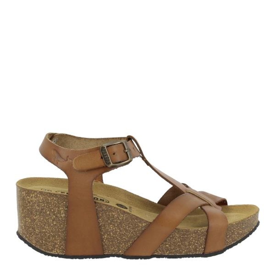 Ladies Plakton Mid Heels | Plakton 873015 Sand