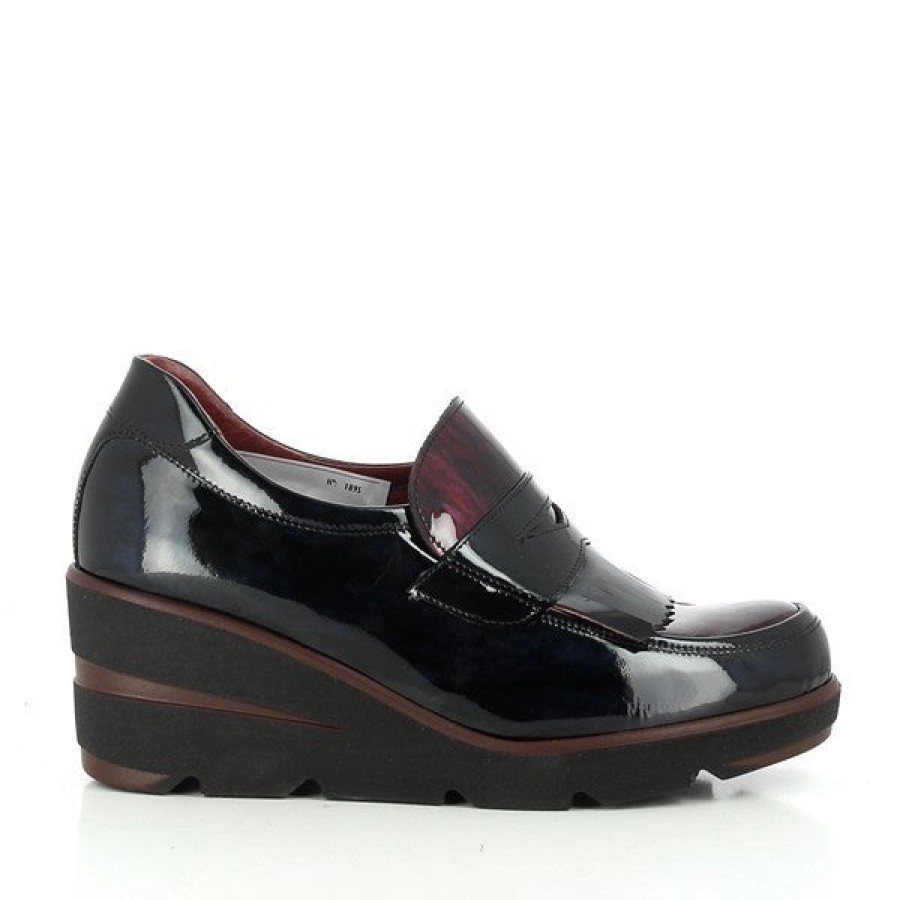 Ladies Torretti Loafers | Torretti 8222-C1 Grigio-Bordo