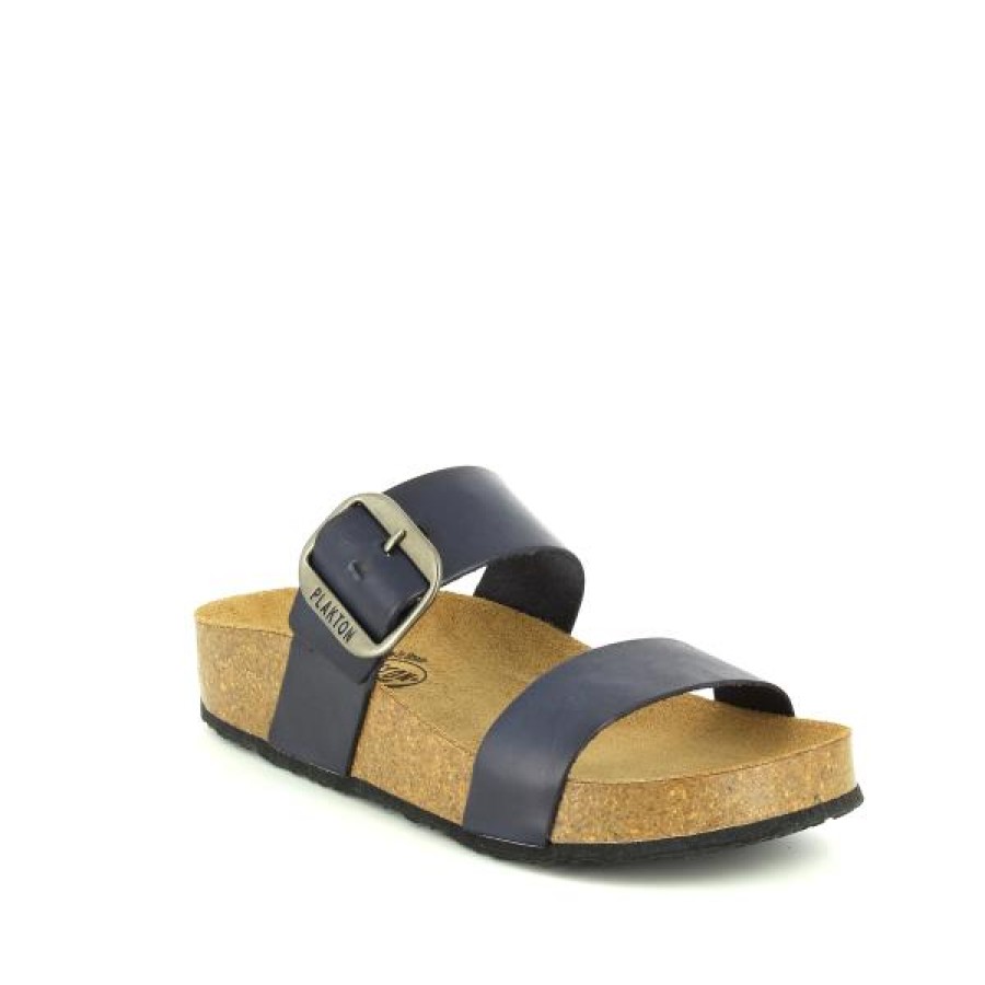 Ladies Plakton Slides | Plakton 343004 Navy