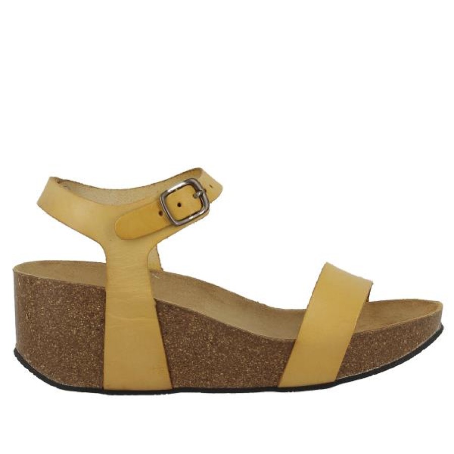 Ladies Plakton Mid Heels | Plakton 273023 Yellow