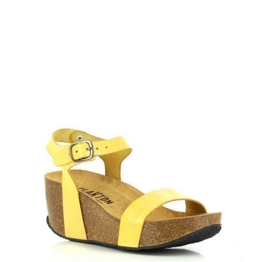 Ladies Plakton Mid Heels | Plakton 273023 Yellow